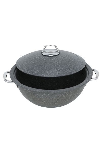 Alsaif Gallery Granite Pot Alsaif Gallery, 30 cm, Deep - Silver