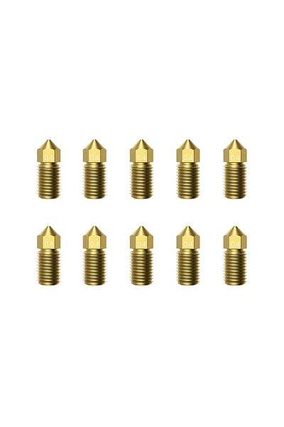 Anker Set of 10 Extrusion Nozzles for AnkerMake M5 3D Printer, Gold 0.4mm