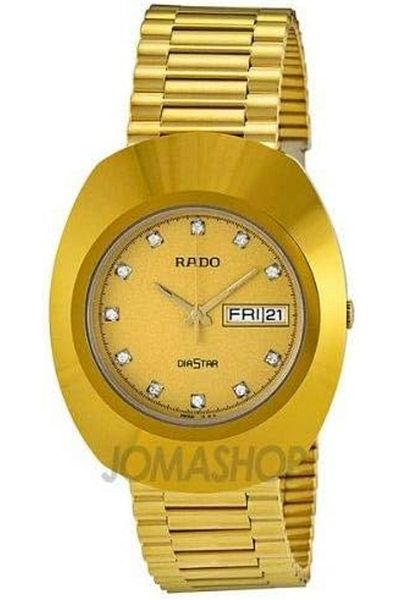 Rado Men's Watch with Gold Dial and 18-Carat Yellow Gold Bracelet - R12393633 Analog with Hands