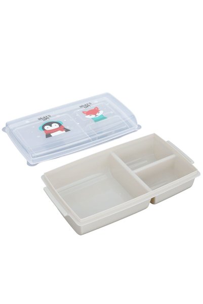 Alsaif Gallery Lunch Box, Alsaif Gallery, Divided, Transparent Lid - Beige