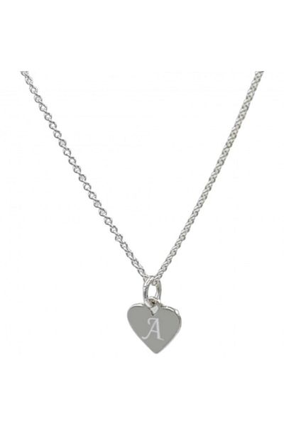 dalimag Lant argint 925, 50 cm, si charm inima argint cu agatare inima, gravat litera A