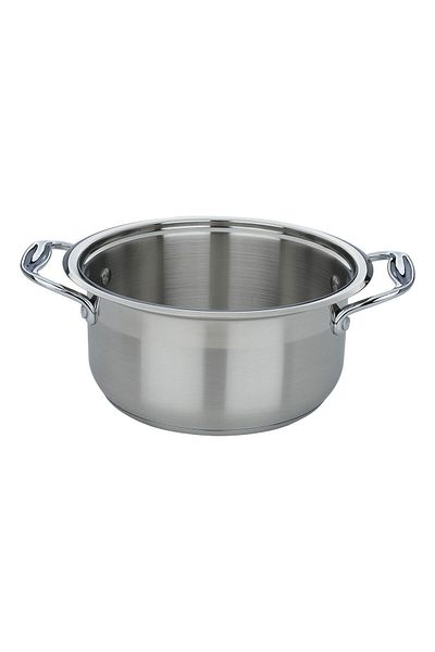 Alsaif Gallery Rocky Steel Pot, 18 cm - Silver