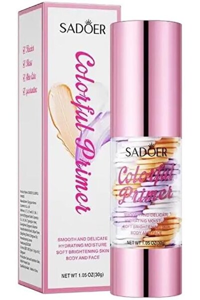 SADOER قاعدة مكياج لتصحيح لون البشرة 30 جرامًا مع تقنية البرايمر ثلاثية الألو...