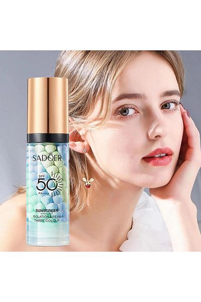 SADOER SPF 50+ PA+++ Sun Protection Cream with Three Colors