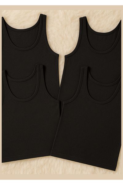 Loule Men's Clothing Modal & Cotton 4 Pieces Undershirt Ll.Il11.Ke004.001