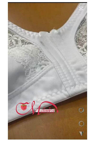 Malinka Sutien de susținere alb fără suport din dantelă Mucegai confortabil Utilizare zilnică Lenjerie de corp anti-transpirație