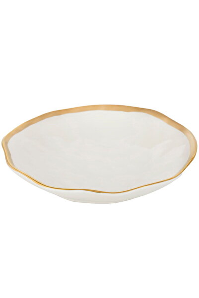 Alsaif Gallery Saif Gallery Porcelain Serving Platter, 10" - White