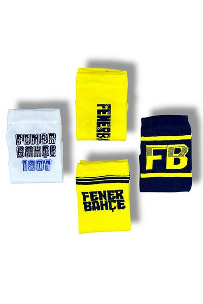 Fenerbahçe Licensed Adult 4 Pairs Booties Socks 1907-Y