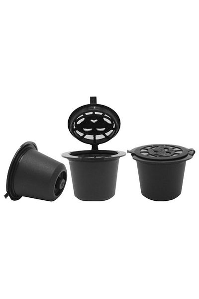 OEM Set 5 buc Capsule reutilizabile din plastic si inox pentru aparatele Nespresso