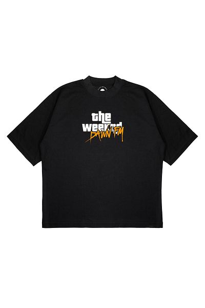 PURE EFFECT Unisex Oversize the Weekend Printed T-Shirt