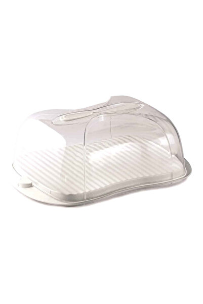 Snips حاوية جبن آمنة للاستخدام في غسالة الأطباق وخالية من مادة BPA مع سكين، باللونين الأبيض والشفاف، سعة 3 لترات