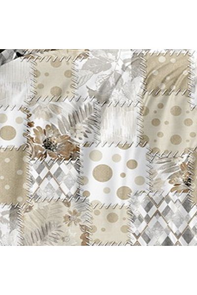 Favourite Vivert Beige Multicolor Print Duvet Set Twin, Double 4 Piece Set