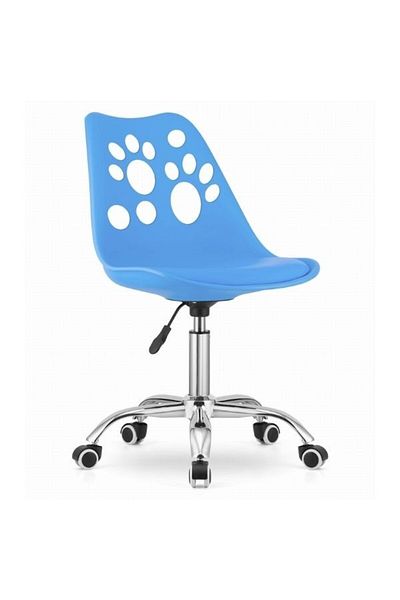 OEM Scaun de Birou, Pivotant si Rotativ, cu 5 Roti din Cauciuc, Perna Piele Ecologica, Cadru Metalic