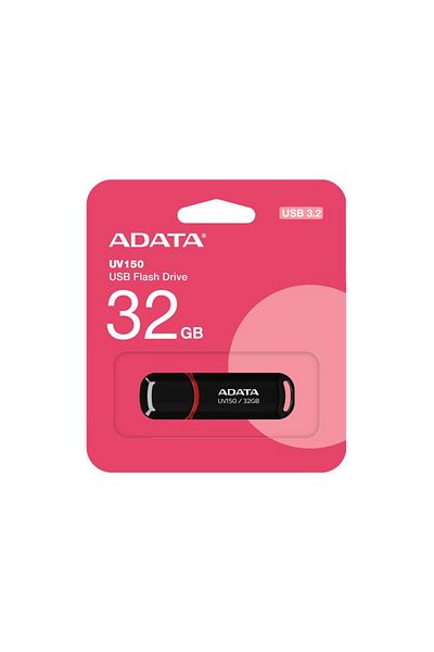 Yerli ذاكرة فلاش ADATA سعة 32 جيجابايت USB3.2 Gen1 باللون الأسود