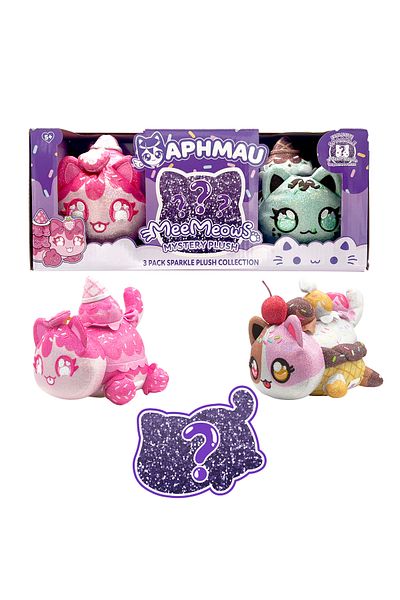 Aphmau MeeMeow Plush 3pk Sparkle Ice Cream 6inch