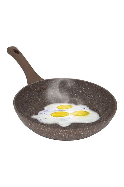 Alsaif Gallery Rocky Granite Pan, 24 cm - Brown