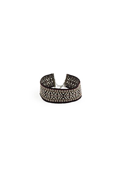 SYAZE Choker & Bracelet Set – Traditional Motif – Woven Ribbon Design