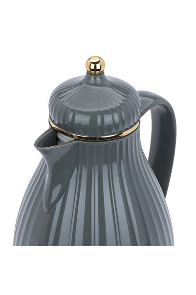 Alsaif Gallery Saif Gallery Savannah Thermal Glass Coffee Pot, 600ml - Dark Grey