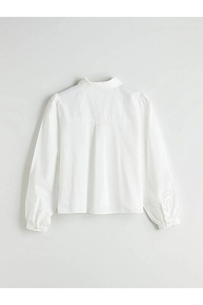 LC Waikiki Lcw Vision White Openwork Detailed Women's Shirt