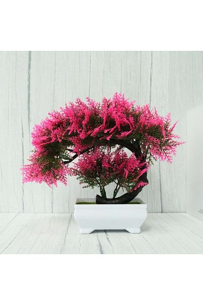 OEM Bonsai decorativ artificial in ghiveci, Roz, 28 cm, MCT-18K99R