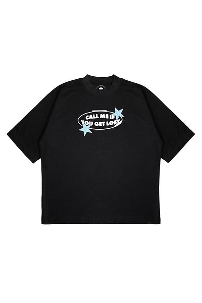 PURE EFFECT Unisex Oversize Καλέστε με εάν είστε χαμένοι Μπλουζάκι με στάμπα