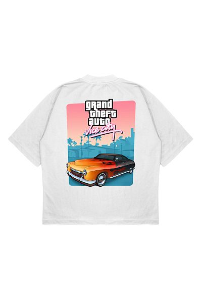 PURE EFFECT Μπλουζάκι Unisex Oversize Gta Vice City με στάμπα