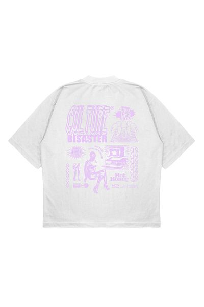 PURE EFFECT Μπλουζάκι Unisex Oversize Culture Disaster με στάμπα