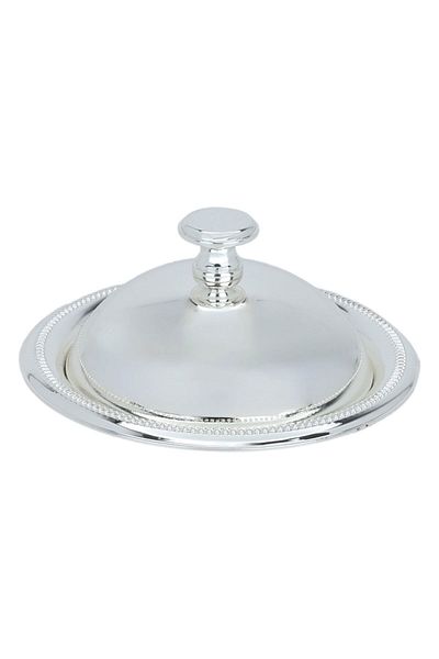 Alsaif Gallery Steel Tamriyah by Alsaif Gallery, 11 cm, Circular, Engraved, with Lid - Silver