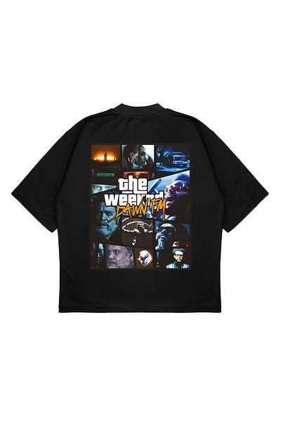 PURE EFFECT Unisex Oversize the Weekend Printed T-Shirt