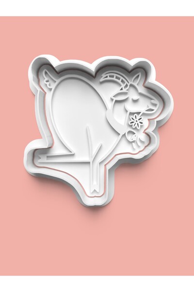 AKTASTORE قالب بسكويت على شكل ماعز يمارس اليوغا وقالب عجينة السكر