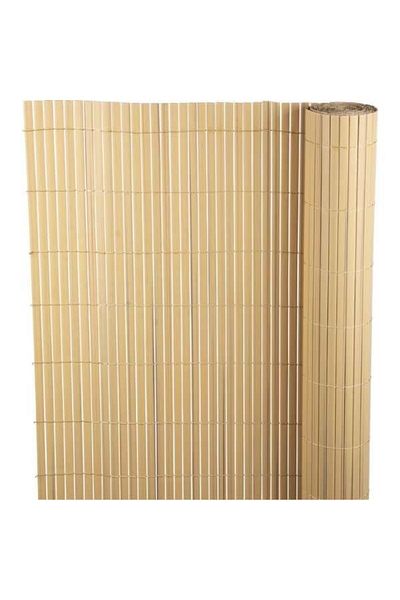 Mercaton Paravan Decorativ Mercaton PVC, Imitatie Bambus Natural, Delimitare Spatii Exterioare, Rezistent UV