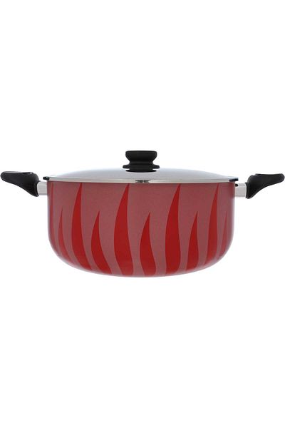 Alsaif Gallery Tefal Pot Alsaif Gallery, 30 cm, Steel Lid - Red
