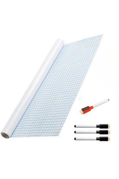 OEM Set Of Self-adhesive And Reusable Writing And Drawing Paper Roll And 4 Markers