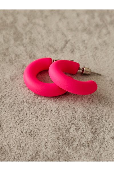 SiestaAccessories Pink Color Hoop Earrings