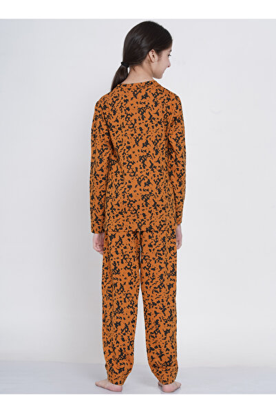 LAUREN SMITH Girl's Pajama Set Long Sleeve Top with pants 2 Piece Printed Sleepwear Cotton Teen Girls Pjs Set