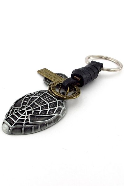 Solfera Spiderman Spiderman Peter Parker Leather Metal Keychain Kc344
