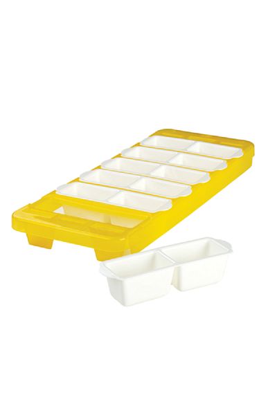 Snips 6-Grid BPA Free Plastic Easy-to-Use Lightweight Ice Cube Maker Assorted Color