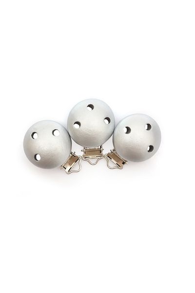 Sahi Aksesuar Silver Model Wooden Pacifier Chain Strap Clip (1 Piece) Bezyi1739