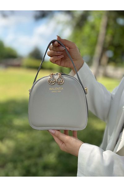 DEV 3 ADAM Nçs Light Gray Compartment Adjustable Strap Stylish Box Model Women's Cross Shoulder and Handbag Bag