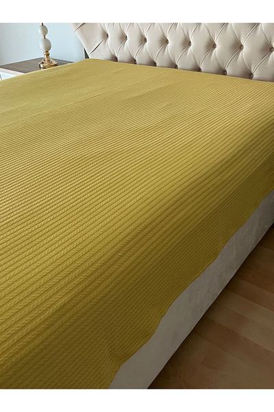 Zeren Home Single Cotton Pique with Hair Braid Model - Bedspread 160 X 220 cm
