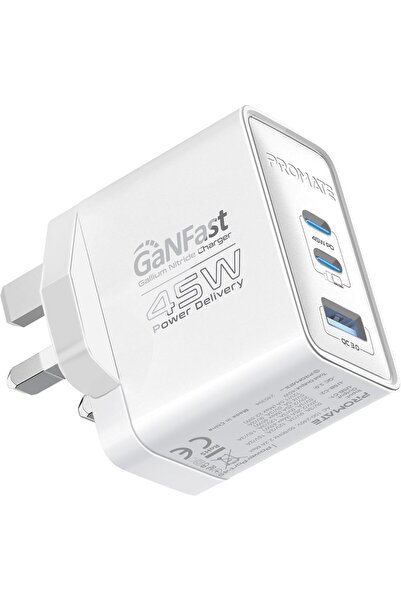 Promate شاحن سريع بقدرة 45 واط