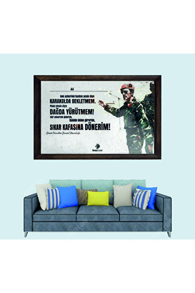 Lioncraft Osman Pamukoğlu Sözü Çerçeveli Duvar Tablosu 30x45 cm