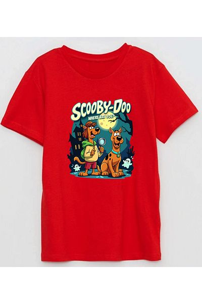 Efendioğlu Design Scooby Doo Where Are You Printed Cotton Children's T-Shirt