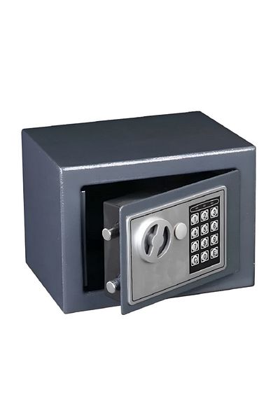 rexa Electronic Safety Locker – Digital Security Safe Box (Black/Silver, 23x17x17 cm)