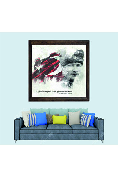 Mustafa Kemal Atatürk Çerçeveli Duvar Tablosu 20x30 cm
