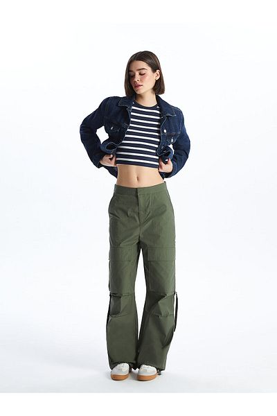 LC Waikiki Women's Standard Fit Straight Parachute Pants