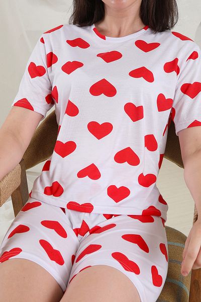 FAMES PİJAMA Set de pijamale cu model de vară, pantaloni scurți largi