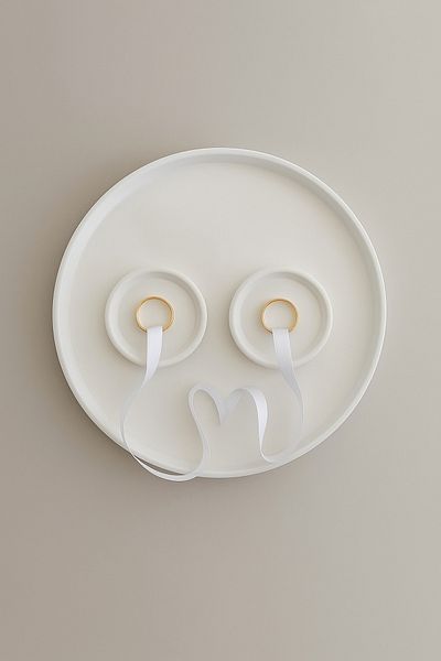 Minima Art Studio Decorative Engagement Tray Groom Coffee Tray Ring Tray Set