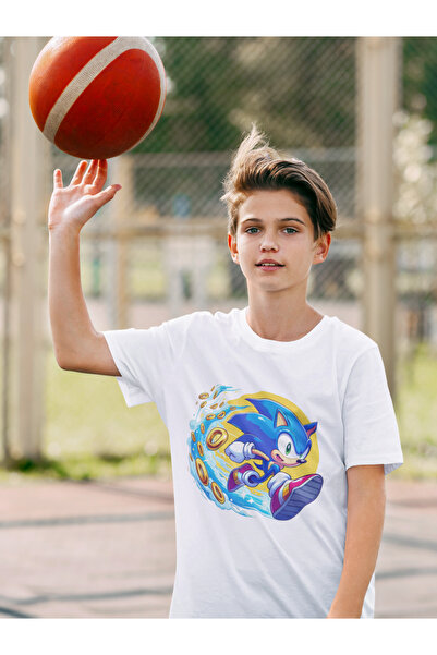SEVBANO Super Sonic Printed Unisex Game Kids T-Shirt (1-12 Years)