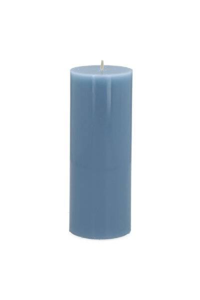 Celia مجموعة عطور منزلية - شمعة عمودية برائحة ملح البحر المنعش - أزرق، 20 سم